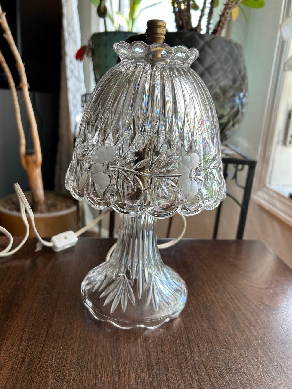 Vintage Princess House Heritage Romance crystal table lamp